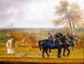 Cruckton ploughing match with four teams of horses, 1813 - Thomas Weaver