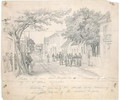 Main Street, Hampton, Virginia...artillery guarding the street c.1860 - Francis Schell
