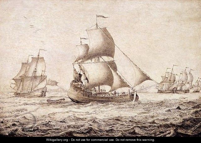 Shipping in an Estuary - Adriaen or Abraham Salm