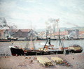 Rouen Port, Unloading Wood, 1898 - Camille Pissarro