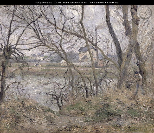 The Banks of the Oise, near Pontoise, Cloudy Weather, 1878 - Camille ...