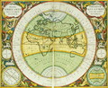Ancient Hemispheres of the World, plate 94 from 'The Celestial Atlas, or the Harmony of the Universe' - Andreas Cellarius