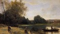 Ville d'Avray - The Boat Leaving the Shore - Jean-Baptiste-Camille Corot