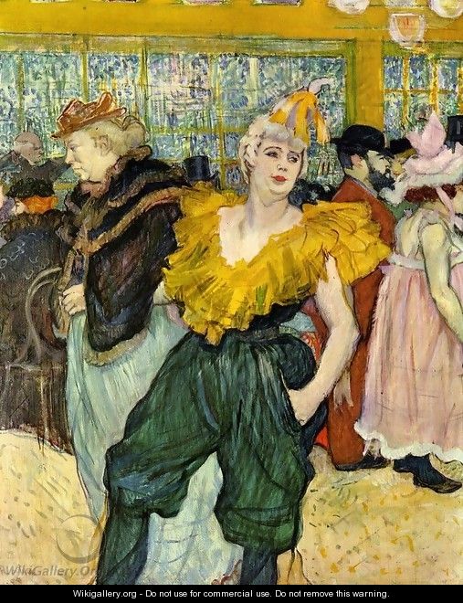 At the Moulin Rouge: The Clowness Cha-U-Kao - Henri De Toulouse-Lautrec ...