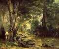 The Shelter of the Roe Deer at the Stream of Plaisir-Fontaine, Doubs - Gustave Courbet