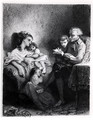 Alphonse de Lamartine 1792-1869 Reading to his Family - Tony Johannot
