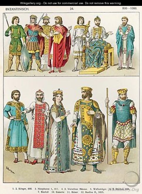 Dress at the Byzantine Court 2 - Albert Kretschmer - WikiGallery.org ...