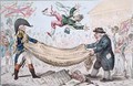 The high flying Candidate ie Little Paul Goose mounting from a Blanket - James Gillray