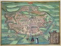 Map of Metz from Civitates Orbis Terrarum - (after) Hoefnagel, Joris