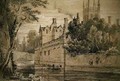 Magdalen College A View on the Cherwell looking towards the Bridge - Henry Edridge