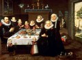 A Portrait of a Family saying Grace Before a Meal - Gortzius Geldorp