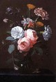 Still Life of Roses Carnations and Other Flowers - Jan Pauwel II the Younger Gillemans