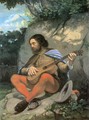 Young Man in a Landscape (The Guitarrero) - Gustave Courbet