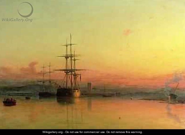 Dead Calm Sunset at the Bight of Exmouth - Francis Danby