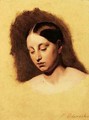 Study for the head of a young woman - Hippolyte (Paul) Delaroche