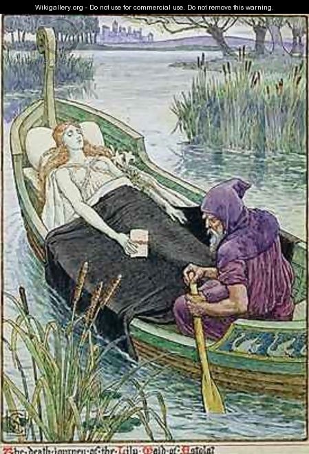 The Death Journey of the Lily Maid of Astolat 2 Walter Crane