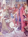 The Good King Was To Be Seen Giving Food And Drink to the Folk, plate from The Story of France, by Mary MacGregor, 1922 - (after) Rainey, William