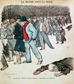 The Misery of Workers and the Unemployed in the Snow, illustration from Le Chambard Socialiste 1894 - Theophile Alexandre Steinlen