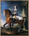 Equestrian Portrait of Louis XV 1710-74 at the age of thirteen, 1723 - J. B. Van Loo and C. Parrocel