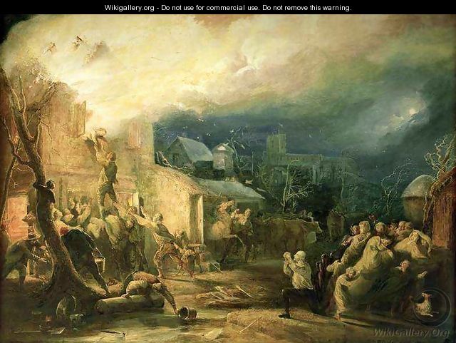 The Rescue of John Wesley from the Epworth Rectory Fire, 1840 - Henry ...