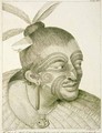 The head of a chief of New Zealand, the face curiously tataow