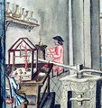 The Workshop of Silversmiths, from a silversmith book Llibre de Passenties per Argenters, 1761 - Francesco Pedraltes