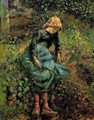 Young Peasant Girl with Stick - Camille Pissarro