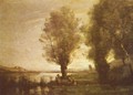 Rast unter Weiden am Wasser - Jean-Baptiste-Camille Corot
