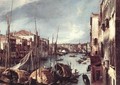 The Grand Canal with the Rialto Bridge in the Background (detail) - (Giovanni Antonio Canal) Canaletto