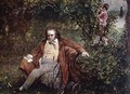 Postcard depicting Ludwig van Beethoven 1770-1827 in the forest - (after) Leithner, Hans