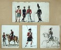 The uniforms of Scottish soldiers and Prussian - Pierre Antoine Lesueur