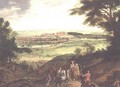 Louis XIV with Versailles in the distance - Jean-Baptiste Martin