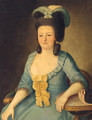 Portrait Of A Lady, Seated Three-Quarter-Length, In A Blue Dress - German School