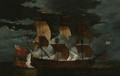A naval engagement between a Dutch and British man