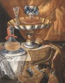 A wine glass on a silver-gilt tazza - (after) Maximillian Pfeiler