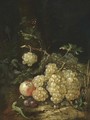 A still life with grapes - Georg Kneipp