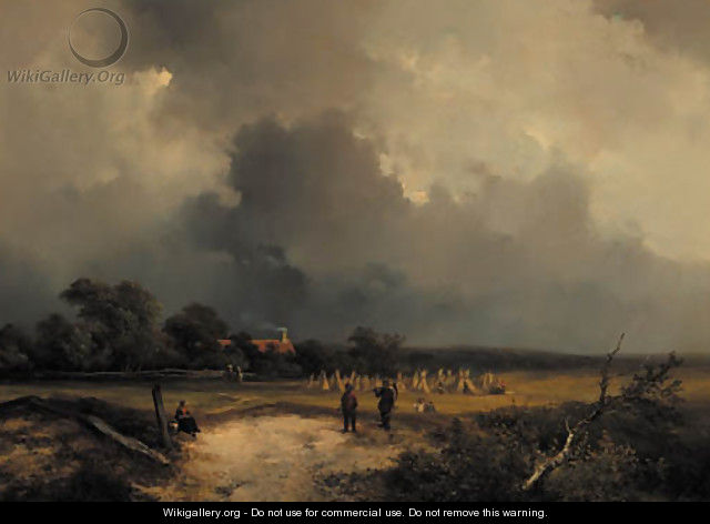 After the harvest - Johannes Franciscus Hoppenbrouwers