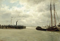 Shipping in a harbour - Louis Apol