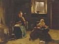 A mother and child in an interior - James Hamilton