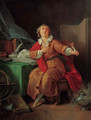 Portrait of Marie-Joseph Chenier (1764-1811), small full-length, a quill in his left hand - Jean-Baptiste Huet
