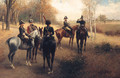 Prussian Staff And Cavalry Officers On Reconnaissance - Jan van Chelminski
