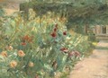 Blumenstauden am Gartnerhauschen nach Osten - Max Liebermann