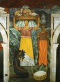 Political Vision of the Mexican People Tehuana Women (Mujeres tehuanas) 1923 Fresco north wall Ministry of Public Education Mexico City Mexico - Diego Rivera