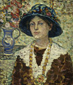 Portrait of a Girl with Flowers - Maurice Brazil Prendergast