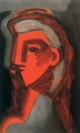 Orange Female Head 1932 - Charles Spencelayh