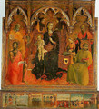 Madonna and Child Enthroned with Four Angels and SS John the Baptist Peter Francis and Paul - Stefano Di Giovanni Sassetta