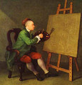 Hogarth Painting The Comic Muse 1757 - William Hogarth