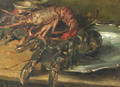 Lobsters on a silver plate - Albert Roelofs
