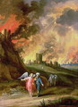 Lot and His Daughters Leaving Sodom - Laszlo Rozgonyi