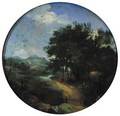 Classical figures in a pastoral landscape with some buildings beyond - (after) Claude Lorrain (Gellee)